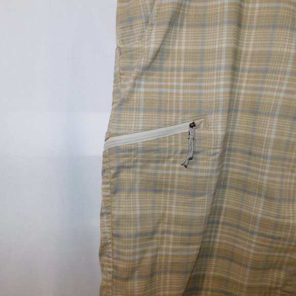 Columbia Omni-Wick Advanced Evaporation Mens 42W Plaid Shorts Tan Gray - Picture 4 of 11